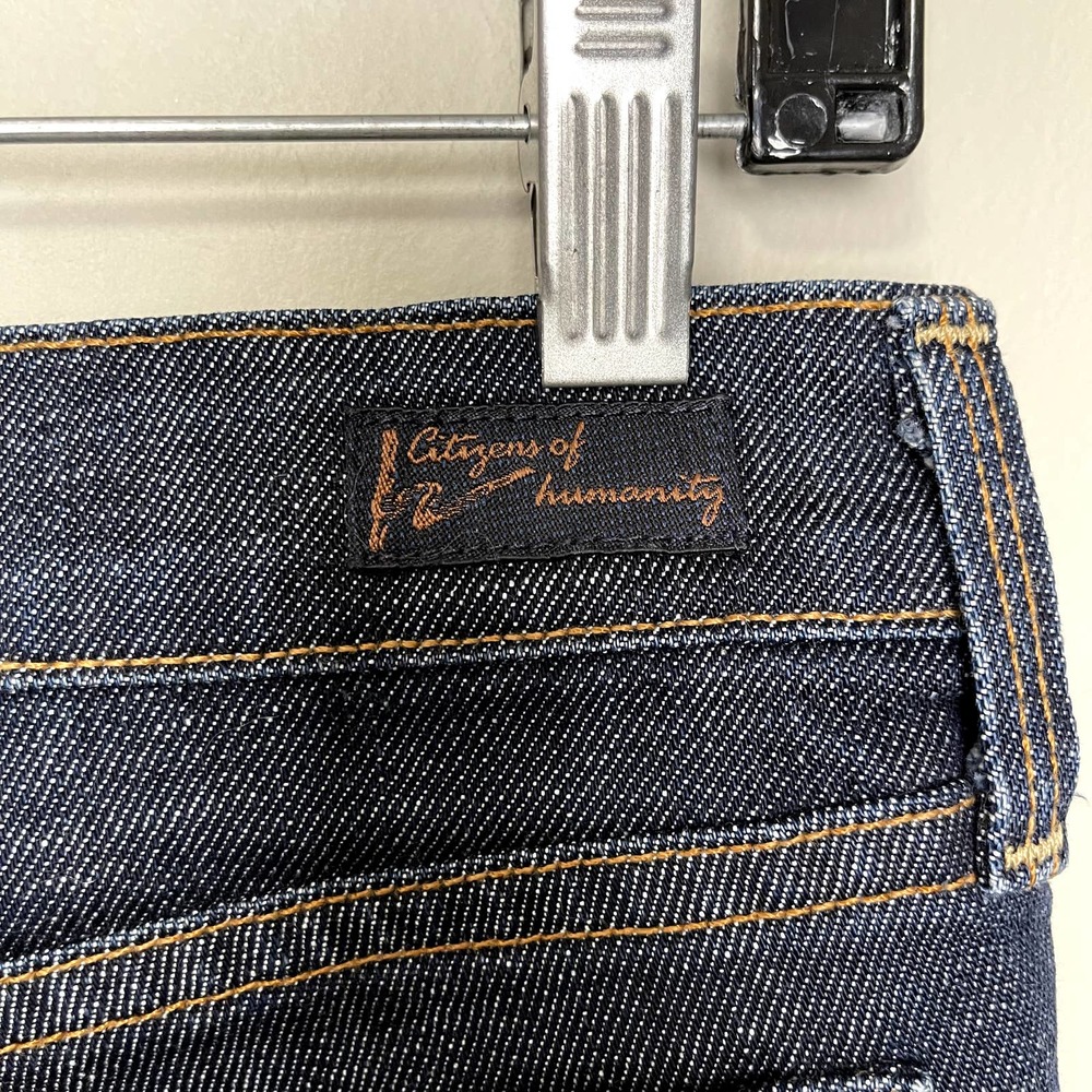Citizens of Humanity Kelly #001 Stretch Dark Wash Low Waist Boot Cut Blue 28 - Picture 4 of 10